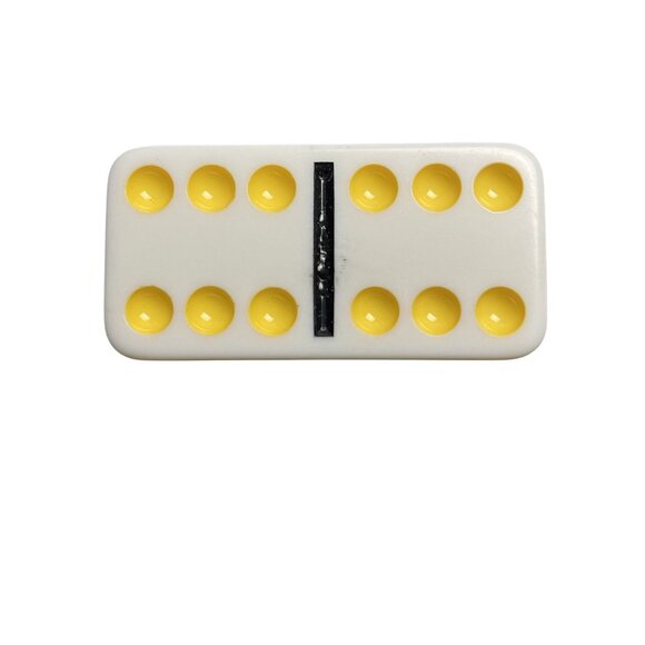 Double Twelve Dominoes Replacement Tile 6 6 Color Dot mq - Picture 1 of 3